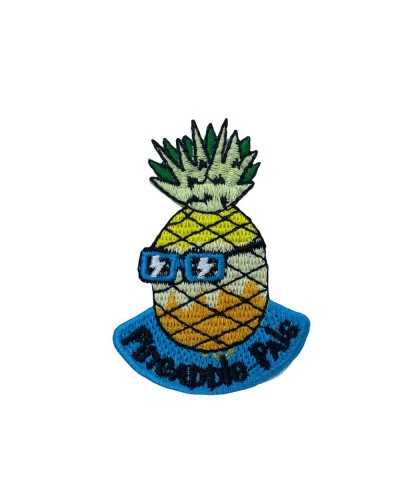 Iron-On Patch Application Pineapple Embroidery Glasses 55x75 Mm