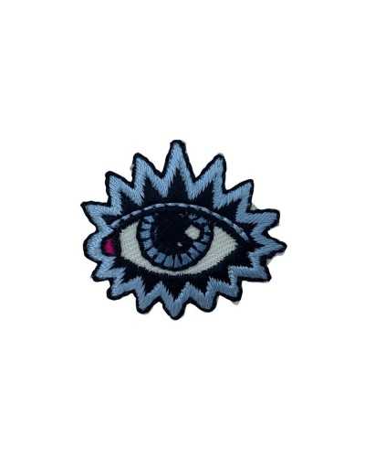 Parche Termoadhesivo Aplicación Bordado Ojo Celestial 35x30 Mm