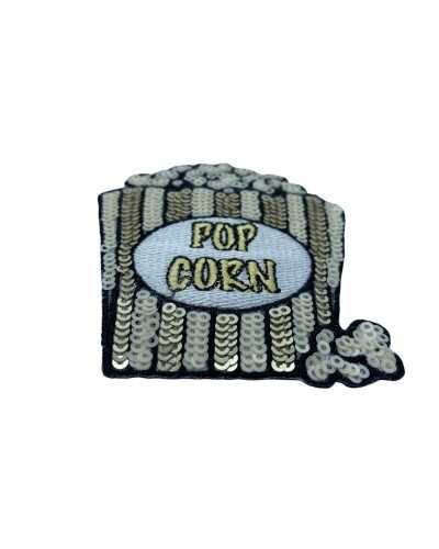 Pop Corn Application Thermocollante Broderie Paillettes 8 Cm