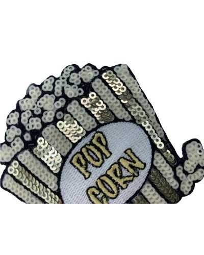 Pop Corn Application Thermocollante Broderie Paillettes 8 Cm