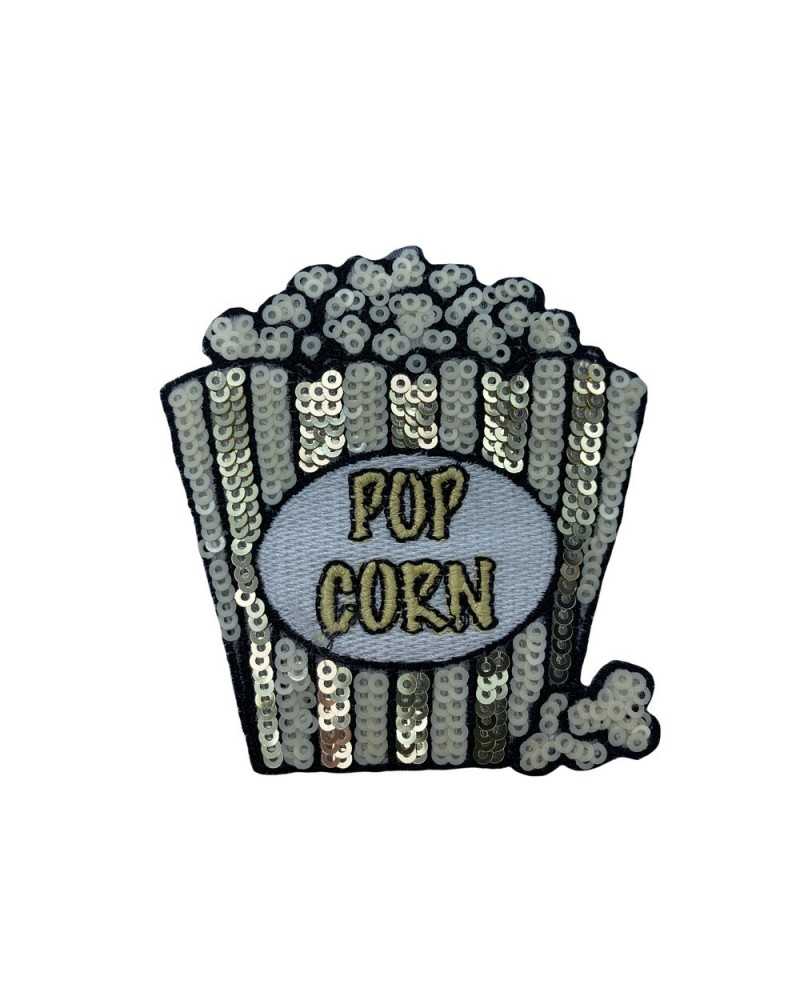 Pop Corn Application Thermocollante Broderie Paillettes 8 Cm