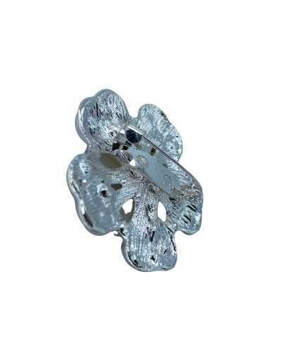 Brosche Juwel Blume Strasssteine Tropfensteine Metallbasis Schlitz mm 34