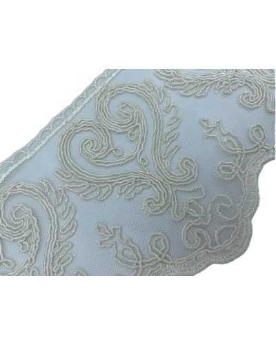 Trimmings Lace Tulle Lace Heart Embroidery Rebrodè Scalloped High 12 Cm
