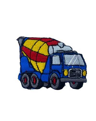 Aufnäher zum Aufbügeln, Stickerei, Betonmischer-LKW, 5 x 4 cm