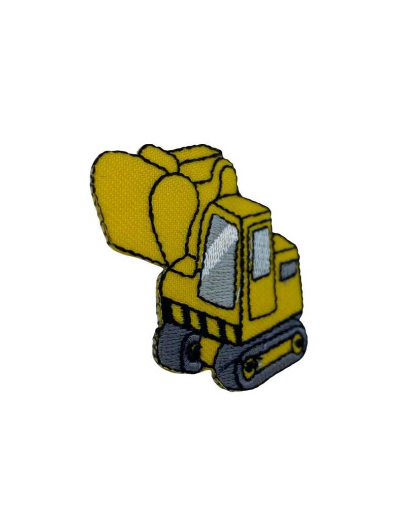 Anwendung Aufnäher zum Aufbügeln, bestickt, mechanische Schaufel, Bulldozer, 5 cm