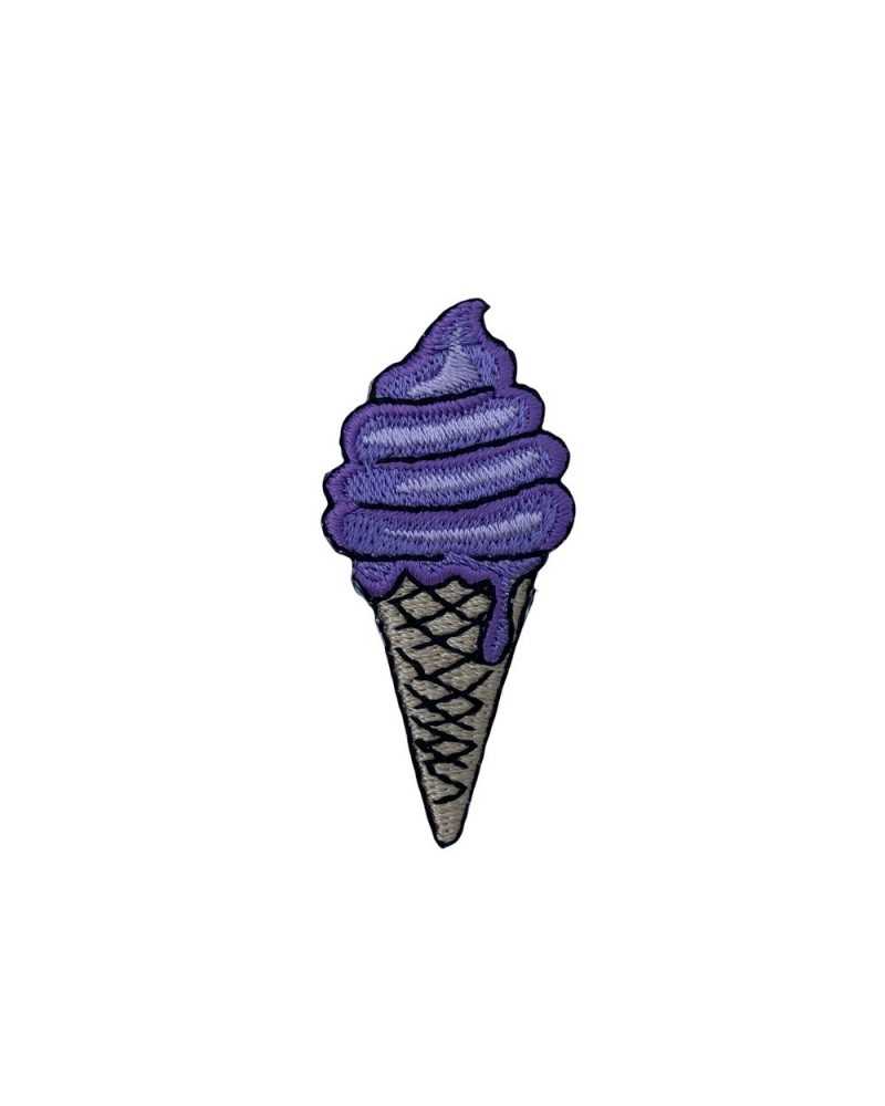 Applicazione Termoadesiva Ricamo Cono Gelato Patch 25x55 Mm