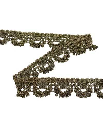 Trimmings Lurex Zig Zag Embroidery Fringed High 3 Cm