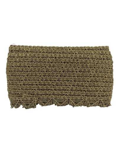 Passementerie Broderie Zig Zag Lurex Franges 3 Cm De Haut