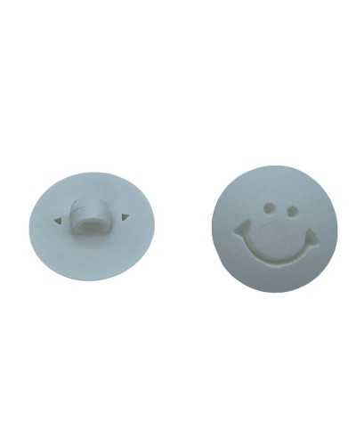 Carved Smile Baby Button in Solid Color Resin Buttonhole 16 Mm
