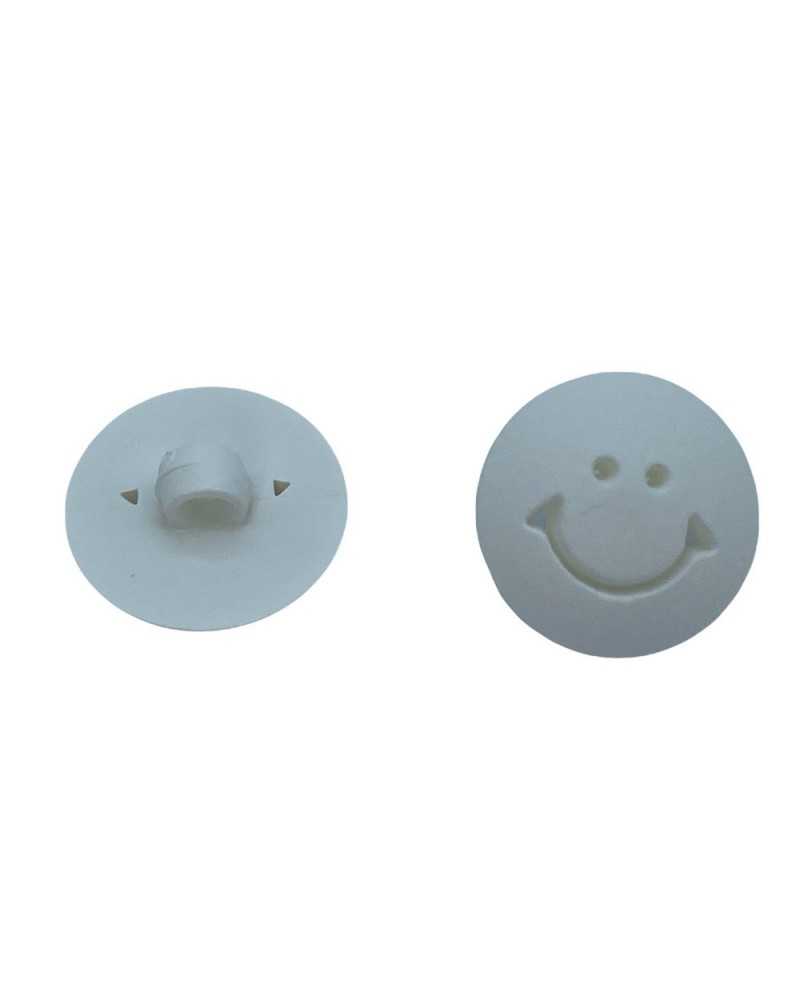 Bouton Bébé Sourire Sculpté en Résine Unie Boutonnière 16 Mm