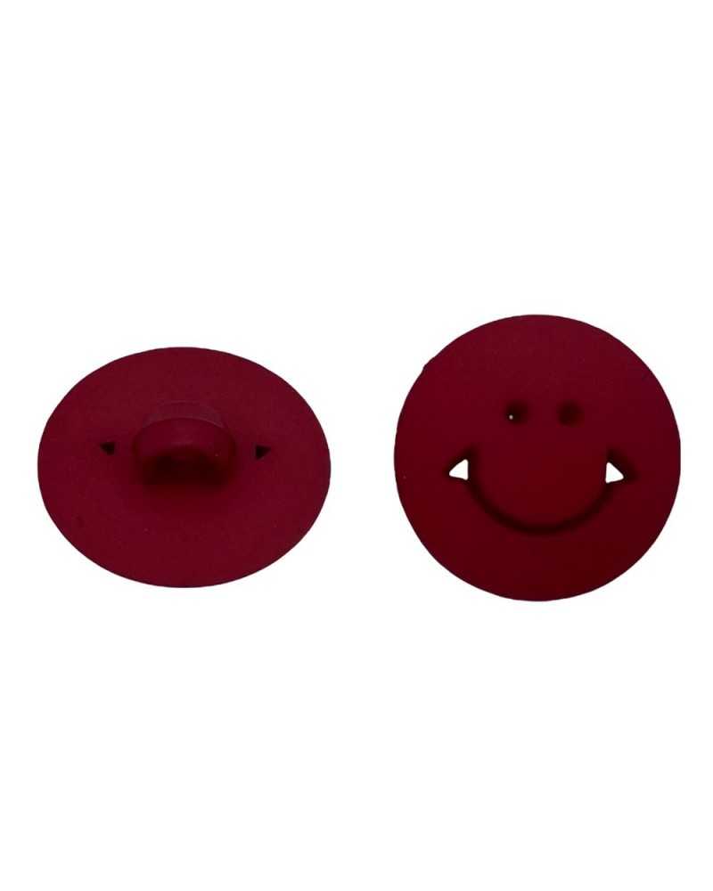 Bottone Smile Baby Intagliati Resina Tinta Unita Mm.14