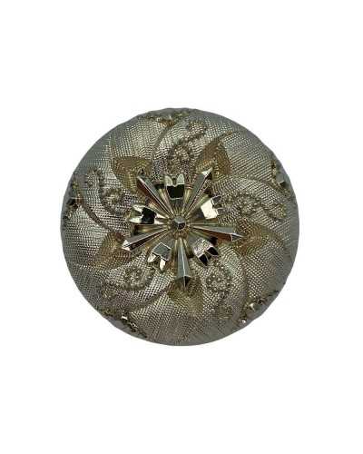 Bijou Bouton Tige Travaillée Lurex Résine Dure Taille 54- Mm 35