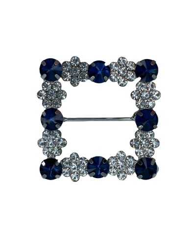 Boucle Bijou Strass Base Métal Argent Mis. 25 millimètres