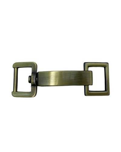 Rechteckiger Knebelhaken aus verzinktem und poliertem Metall, 65 x 22 mm