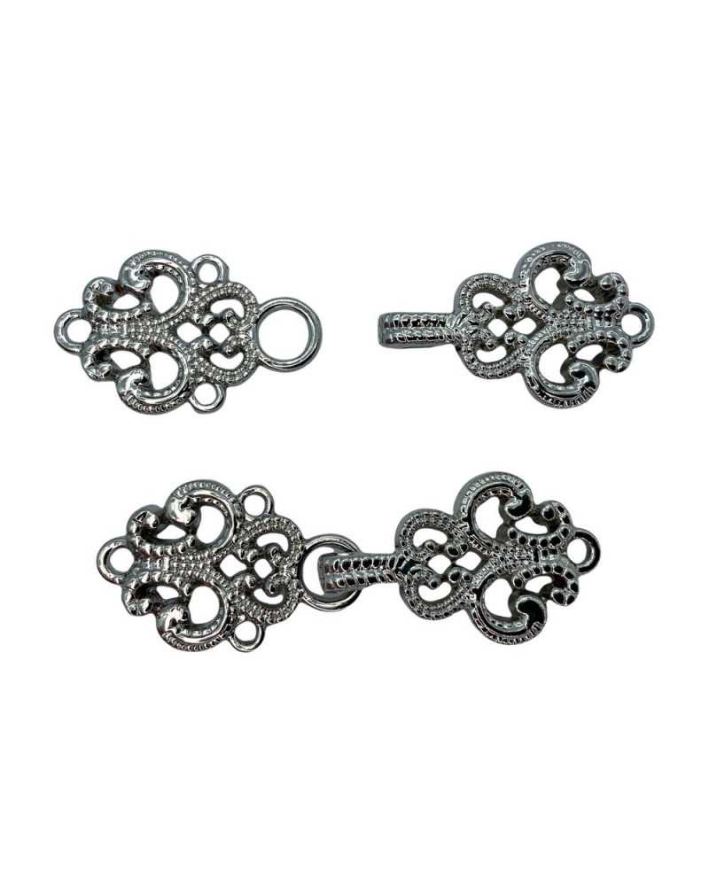 Kleiner Knebelhaken mit eingelegtem Metallmantel 50 x 15 mm