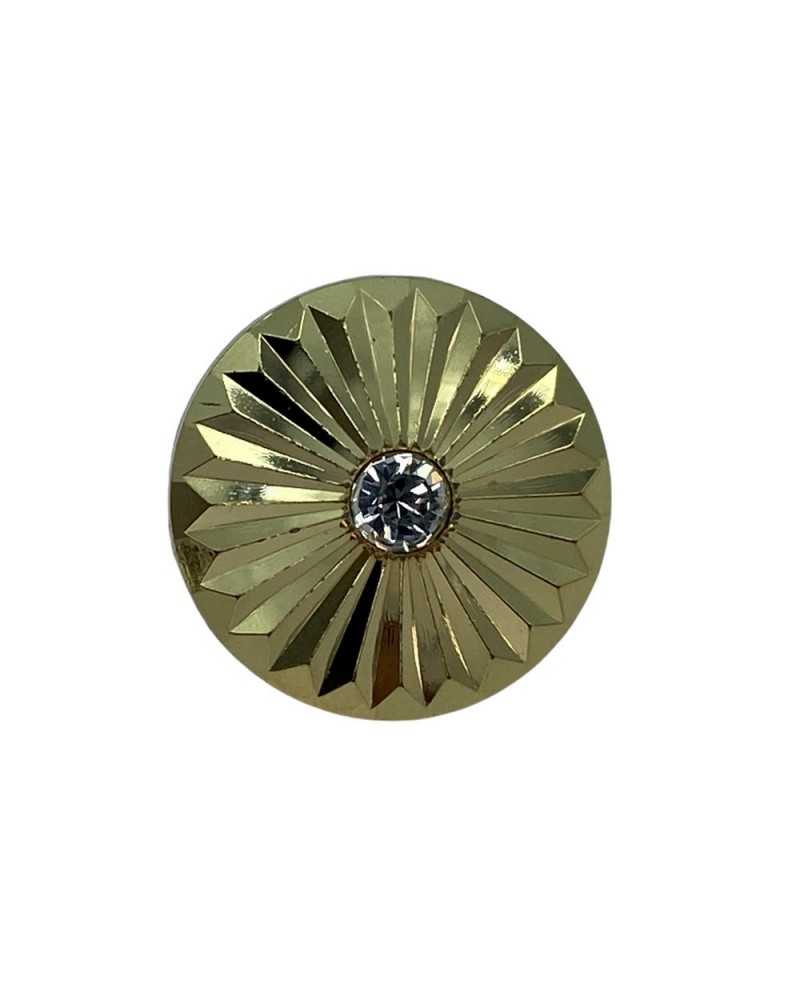 Botón Resina Redondo Strass Liso Brillante Efecto Raya Tamaño 24 15x15 Mm