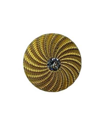 Bouton Rond Résine Strass Effet Martelé Taille 24 15x15 Mm
