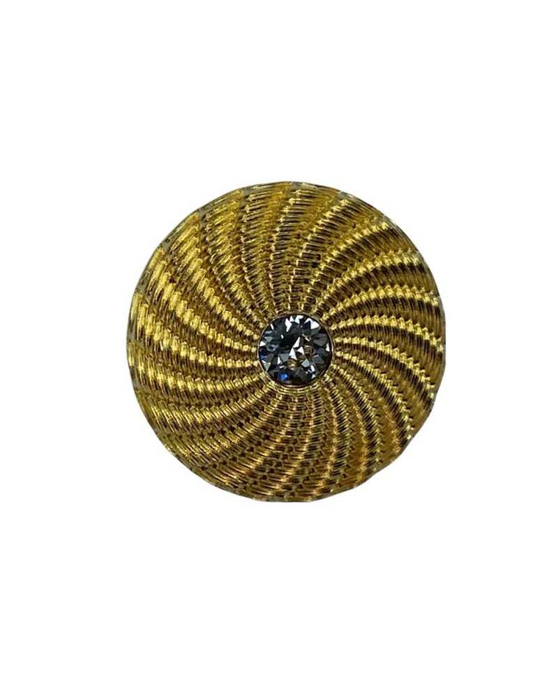 Runder Harzknopf mit Strass-Hämmereffekt, Größe 24, 15 x 15 mm
