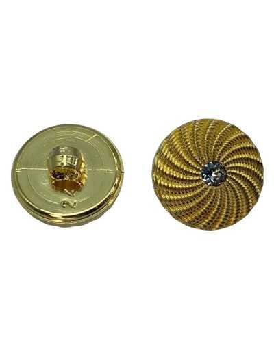 Bouton Rond Résine Strass Effet Martelé Taille 24 15x15 Mm