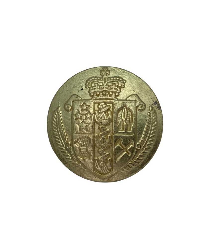 Gold Metal Jacket Button Crown Coat of Arms Size 36 - 23 mm