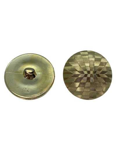 Zamak Button with Polished Three-Dimensional Worked Effect Shank 28 Mm