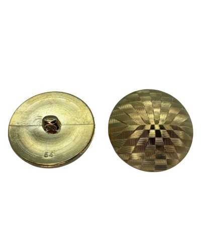 Grand Bouton Zamak Effet Travail Tridimensionnel Poli Tige 34 Mm