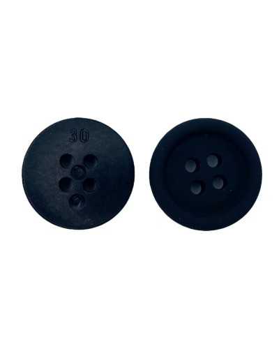 Bottone Resina Effetto Velluto Scamosciato Silicone Misura 30 19x19 Mm