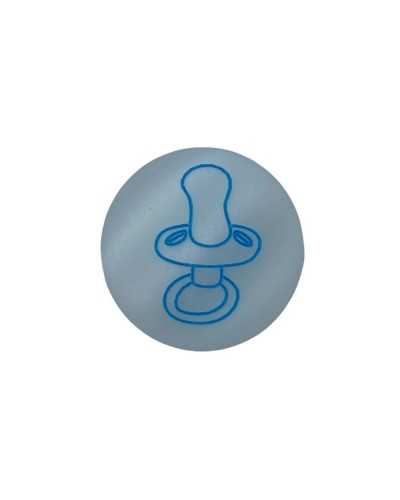 Button Effect Mother of Pearl Model Spampa Laser Pacifier Dummy Buttonhole Resin Base 18 Mm