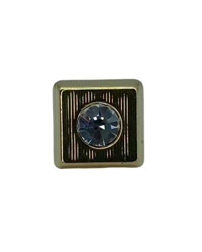 Buttonhole Resin Button Shiny Shank Strass Square 9 Mm