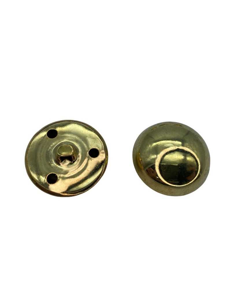 Runde, halb perlmuttfarbene Metallknöpfe, rund, glänzend. 45 27x27mm