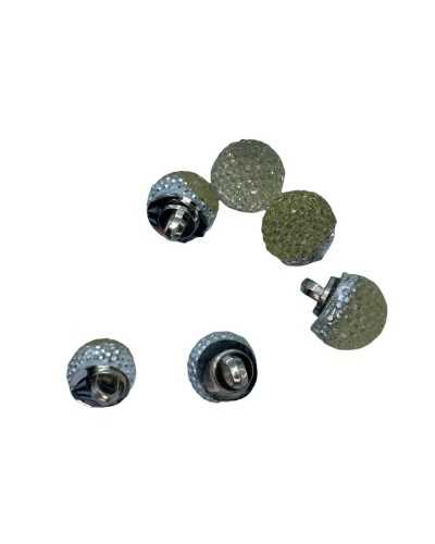 Knopfmodell Kugel runder Strass-Metallschlitz 1 cm