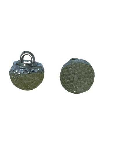 Button Model Ball Round Rhinestone Metal Slot 1 Cm