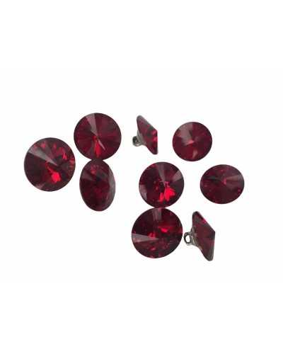Botón cónico de cristal de diamantes de imitación Base de acero Ranura Mm 11