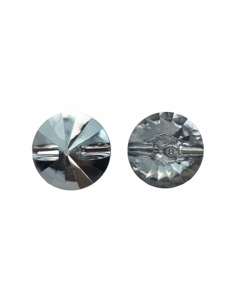Harzknopf, rundes Modell, Kristall, Durchgangsloch, Rückseite 28 mm