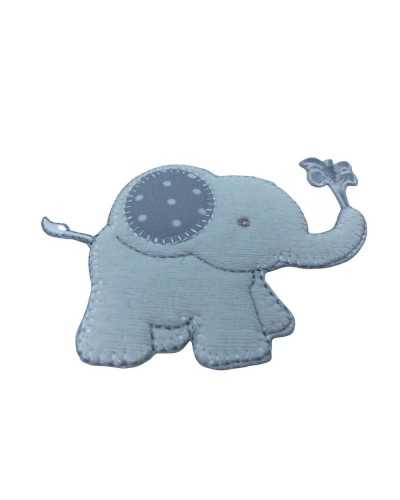 Thermoadhesive Application Baby Chenille Elephant Embroidery 8x9 Cm