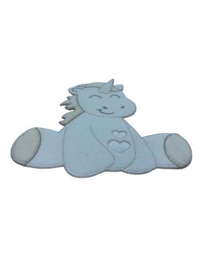 Iron-On Patch Baby Unicorn Embroidered 16x15 Cm