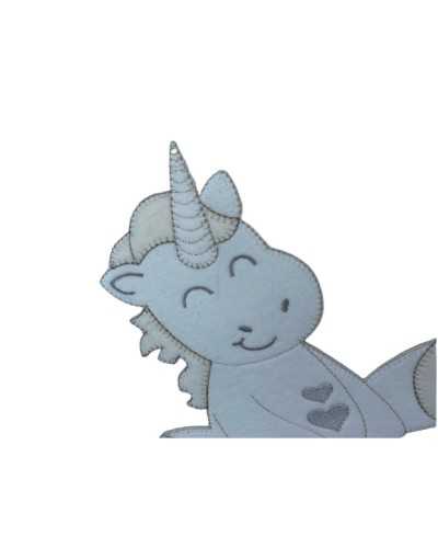 Iron-On Patch Baby Unicorn Embroidered 16x15 Cm