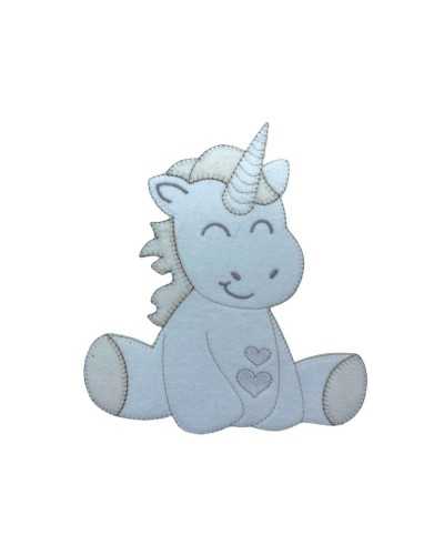 Iron-On Patch Baby Unicorn Embroidered 16x15 Cm