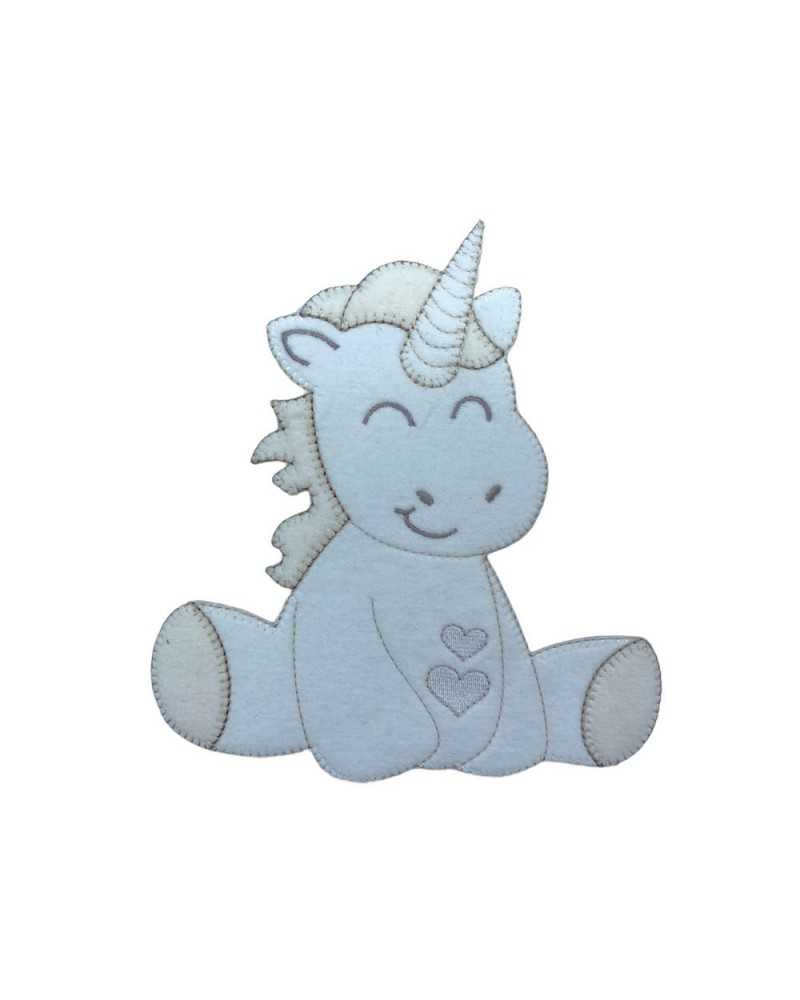 Iron-On Patch Baby Unicorn Embroidered 16x15 Cm