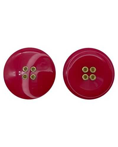 Polyesterknopf 4 goldene Löcher für Jacke 33 mm