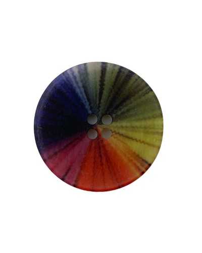Polyester Coconut Button 4 Rainbow Multicolor Holes Size 18 Millimeters