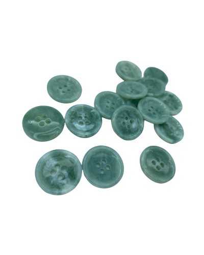 Gehämmerte Tiffany Green Knöpfe 4 Löcher Polyesterknopf 1,5 cm