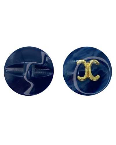 Jewel Button Mother of Pearl Gold Work Inside 27 Mm