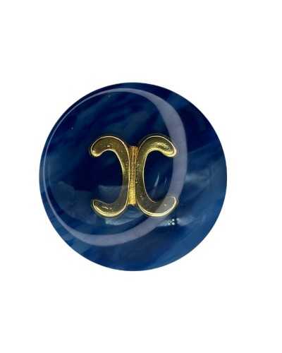 Schmuckknopf-Perlmutt-Goldarbeit innen 22 mm