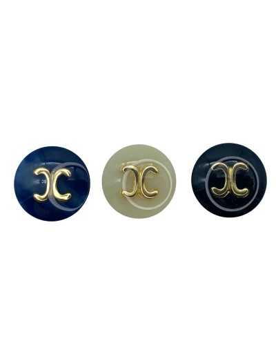 Bijou Bouton Nacre Or Travail Intérieur 22 Mm