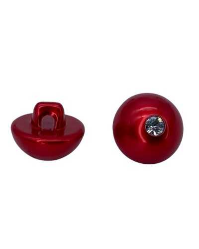 Bouton Petit Bijou Bouton Convexe Point Lumineux Strass Verre Cm 1,25