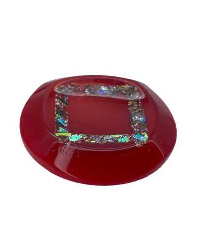 Round Button with Hollow Lurex Square Size 54 Mm 35