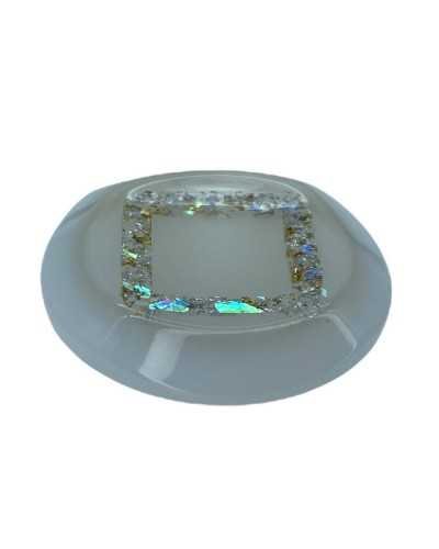 Bouton Rond avec Carré Lurex Creux Taille 36 Mm 23