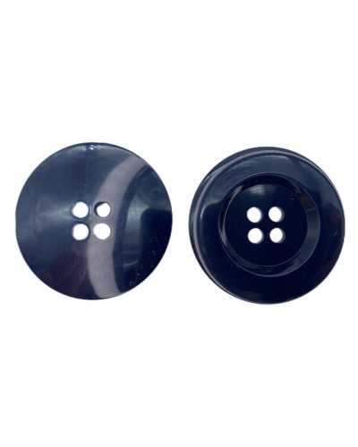 Bouton Rond Plat Brillant Effet Nacre 4 Trous 44 Mm