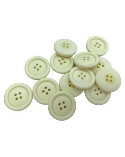 Harzknopf Matto Creme 4 flache Löcher 28 mm